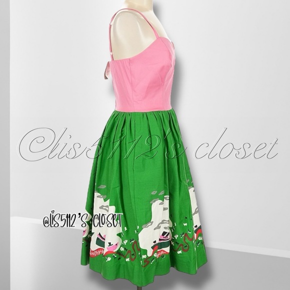 Pinup Couture x Disney Dress Shop Mary Blair Bon Voyage Audrey Tugboat Dress M - Picture 5 of 16